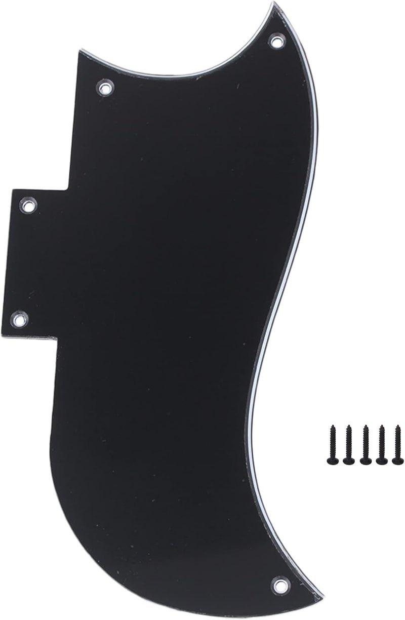 Homeswitch logyues Guitar Pickguard Three-layer Black Plastic Pickguard Replacement for SG Guitar High-pressure Easy to Install and Replace - Image 1